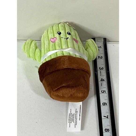 Frankford Smiling Cactus Plush Green Plant Toy 6″ - Picture 11 of 11